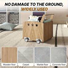 12pcs (4 Silent Wheels + 8 Screws) Drawer Furniture Casters, Durable, Quiet, And Smooth 1.25-Inch Silent Side-Mounted Wheels, Metal Surface Industrial Flat Bottom Casters, Modern Aesthetic Furniture Casters, Industrial-Grade Flat Bottom Casters - Rubber Directional Wheel - View 10