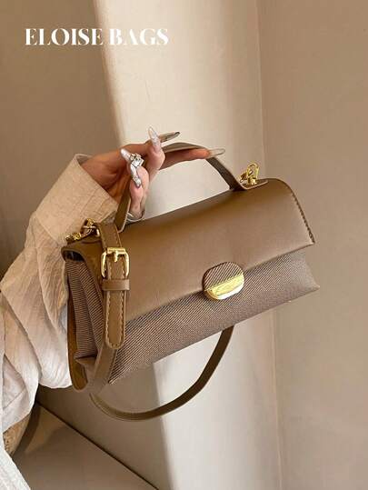 2025 Fashionable Unique Color Block Shoulder Diagonal Crossbody Fashion Women Handbag Versatile Small Square Bag