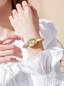 LIANDU LIANDU Đồng hồ thạch anh thời trang nữ, kiểu dáng thanh lịch và đa chức năng, thiết kế nhỏ gọn và trang nhã, phù hợp để đeo hàng ngày, làm quà sinh nhật, quà tựu trường, quà Lễ Tạ ơn, quà tặng lãng mạn. Món quà hoàn hảo! - Vàng - Xem 5