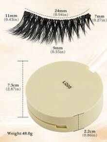 1 Cặp mi giả từ tính dày dặn kiểu mắt mèo, kèm kẹp, dễ dàng đeo và tháo, phù hợp cho trang điểm mắt hàng ngày dành cho các bạn gái. - màu đen - Xem 4