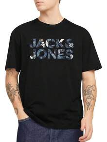 JACK & JONES Jjebryan Corp Logo Tee SS O-Neck Noos Men's T-Shirt (1-Pack) - Black - View 8