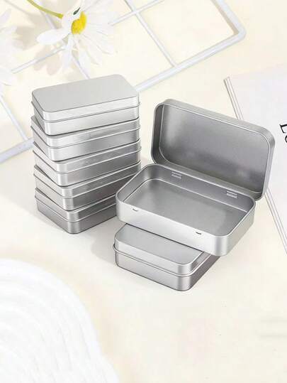 1/3/10 hộp đựng di động, thích hợp để đựng nhẫn, bông tai, dây chuyền, hộp đựng đồ mini đa năng bằng kim loại.