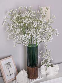 5/10PCS Artificial Gypsophila Breath Branches, PE Material, 4-Branch 12-Head Design, Ideal For Elegant Table Decorations, Weddings, And Seasonal Decorations. No Power Or Batteries Required. Suitable For Floral Decorations In Various Settings. - White - View 6