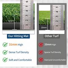 ShiningLove 31mm Thick Golf Hitting Mat, 5x5ft Golf Training Mat For Indoor & Outdoor Practice, Realistic Turf With Shock Absorption For Swing Detection, Left/Right Hand - 5x4ft - Xem 5