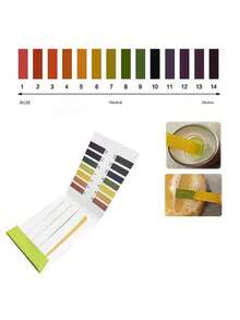 80 pièces/paquet Bandelettes de test de pH, ensemble complet de contrôleur de pH 1-14 Indicateur de papier pH, kit de test de qualité de l'eau, pour usine - Vert - Voir 2