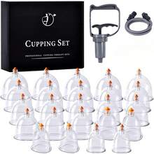 Portable Upgrade 20 Pcs Massage Therapy With Case, Pump Suction Cups For Cellulite Muscle Pain Relief Physical Therapy. - 20cups - View 8