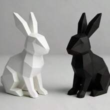 Đồ trang trí hình thỏ Phục Sinh dễ thương in 3D dành cho Halloween và lễ Phục Sinh. - Trắng - Xem 8