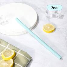 Ống hút silicon nhiều màu sắc, có thể tái sử dụng, chống trầy xước và chịu nhiệt, thích hợp cho cốc trà sữa trân châu và các loại đồ uống khác. - Nhiều màu - Xem 22
