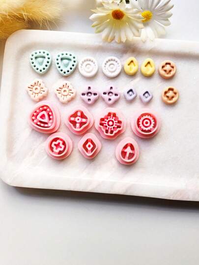 Small Geometry Shape Polymer Clay Cutter Mold With High Precision Diy Handcrafted Earring Jewelry Soft Clay Mold Tools, Precision Knife Molds - Craft Supplies - For Jewelry Makers & Crafters - Perfect Gift For Diy Enthusiasts