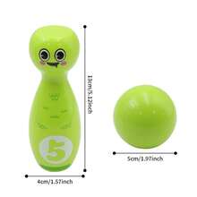 Juguetes de bolos para niños, caja de regalo con expresión divertida de dibujos animados, embalaje adecuado para juegos de en interiores y exteriores, 10 botellas y 2 bolas SX4U - juguete de bolos - Ver 5