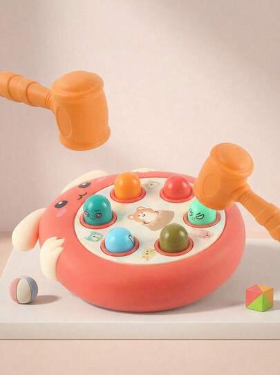 Christmas Decoration 1pc Hammer Hitting Mole Toy Fun Game Interactive Early Education Toy, Suitable For Boys And Girls Above 1 Year Old, Birthday Gift School, Student,Stationery,School Supplies