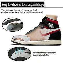 2 pares de protectores de puntera para zapatos, previenen el arrugado de tenis y zapatos para hombres y mujeres de la talla 5 a la 12 - Blanco - Ver 4