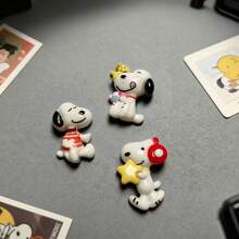 SNOOPY 6件套卡通树脂发夹、手机壳、镂空鞋、乳胶材质，现货，新年/情人节/复活节礼物 - 彩色 - 查看 4