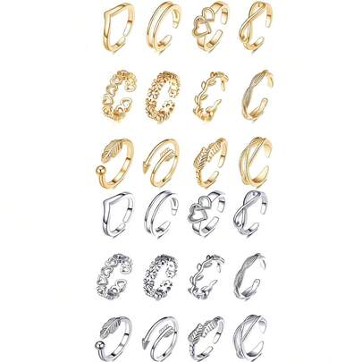Elegant Minimalist Adjustable Heart, Crescent Moon, Flower Toe Ring, Suitable For Women's Daily Wear, Beach, Holiday, Gift