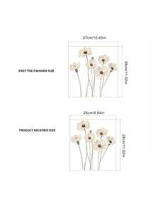 1 pieza Adhesivo de pared de flores silvestres minimalista, adecuado para decorar la sala de estar, el dormitorio, el baño, el armario, la ventana, autoadhesivo y removible - 1PC - Ver 2
