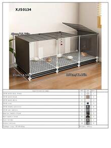Transparent Visible Chick Rearing Cage With Wheels, Removable Pull-Out Tray, Easy To Clean, Small Chicken Duck Pet Cage - Multicolor - View 19