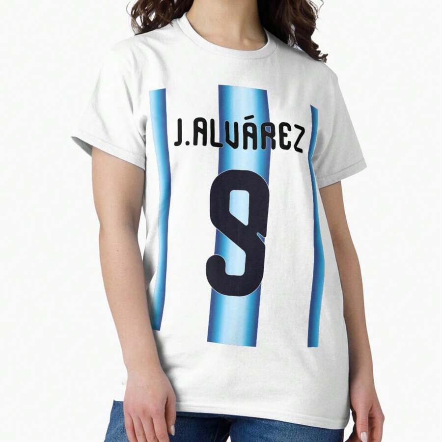 Julián Alvarez Argentina World Cup 2026 Kit Classic T-Shirt - 白色 - 查看 1