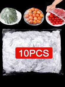 10 cái/90-100 cái/190-200 cái nắp nhựa trong suốt, làm từ màng nhựa PE, dùng để đậy bát và thức ăn thừa. Vật dụng nhà bếp thiết yếu, giúp giữ thực phẩm tươi ngon. - Xem 11