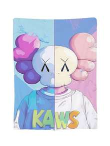 Kawss Kawaii Kaw Blanket Luxury Anime Flannel Blanket - Ultra Soft Cartoon Print, The Perfect Gift For Any Occasion, Christmas, Birthday, For Home, Camping & Travel Use - Black - View 4
