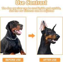 VEWIYT Herramienta de Cuidado de Orejas de Perro,Soporte para Orejas de Perro para Mascotas con Tape, Soporte Vertical para Doberman Pinscher Dog Samoyed, Cachorros De 2 a 6 Meses - Blanco - Ver 5