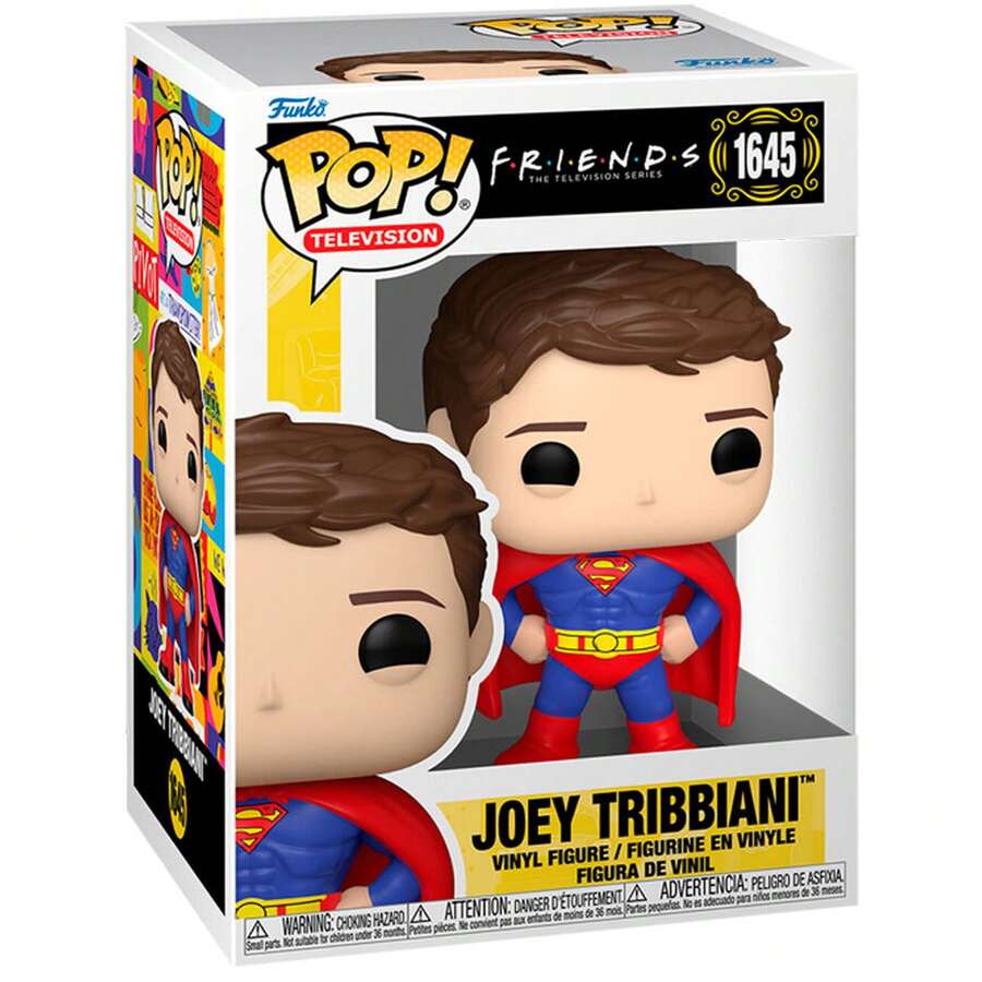 Funko مجسم فانكو بوب فريندز - جوي تريبياني #1645 - مجسم فينيل قابل للتجميع بطول 9 سم - جوي يرتدي زي سوبرمان مع عباءة - منتج مرخص رسميًا - هدية للمعجبين وهواة الجمع - شحن مجاني ✅ توصيل خلال 24/48 ساعة إلى إسبانيا - الخيار الثاني - مشاهدة 1
