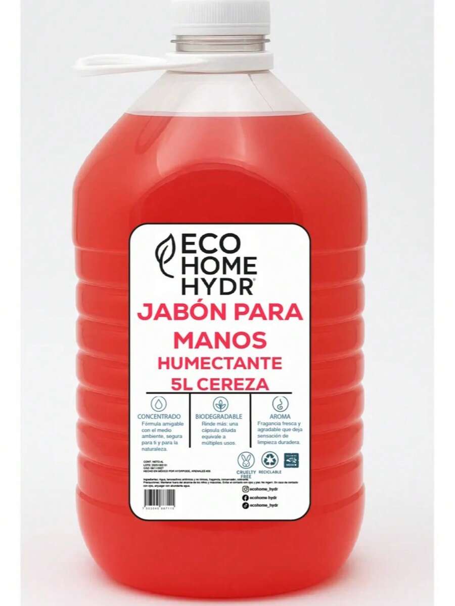Jabón De Manos Liquido Humectante Cereza 5l Eco Home Hydr - Líquido - Ver 1