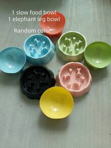 1/2件套猫狗慢食碗，防噎、防溢，适用于小型/中型幼犬和幼猫，宠物食品和水碗 - 300ml - 查看 4