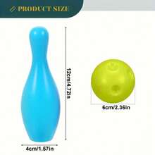 12 unids/set juego de bolos incluye 10 pines y 2 bolas de bolos de plástico juguetes para el hogar deportes al aire libre regalos del día de la madre ZSY 1YIQ - 1 juego - Ver 4
