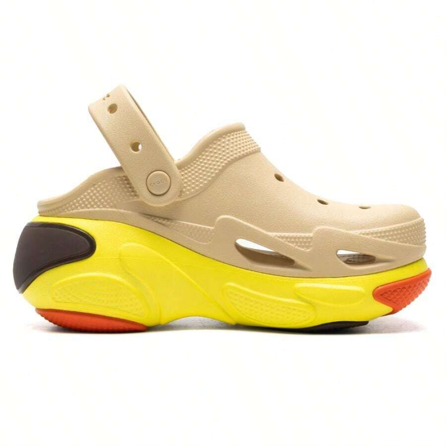 Crocs Unisex Shell Puffy Clog Sandals, Comfortable Lightweight Casual Shoes 210061-0HX - Sesame - View 1