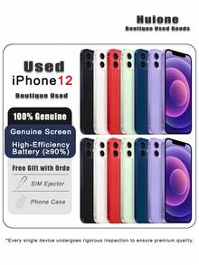 Apple 二手蘋果 iPhone 12 智慧型手機，雙卡雙待 4G，95% 新，原廠螢幕和高效電池（≥90%） - 多色 - 查看 1