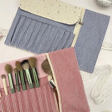 可折叠星形亮片化妆刷套装，带收纳袋，化妆工具整理器 - 彩色 - 查看 9