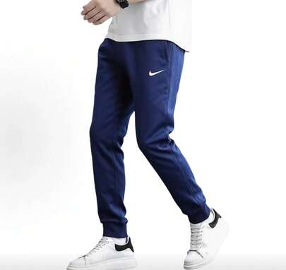Nike Men's Club Simple And Versatile Solid Color Comfortable Casual Pants Mid-Rise Long Pants