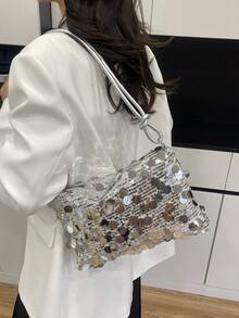 精致优雅的时尚多功能日常包，2026新款女士单肩包 - 銀色 - 查看 12