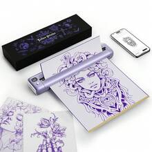 RONGTA F81s Tattoo Stencil Printer, Comes With 5 Free Tattoo Papers, Compatible With Phone/Computer/Tablet, 203DPI High-Definition Inkless Printing, Suitable For Studios/Beginners, Tattoo Machine, Portable Tattoo Machine - Purple - View 1