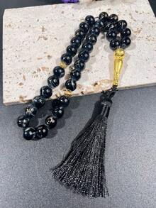 33pcs Glass Prayer Beads, Islamic Worship Rosary Handheld Accessory, 10mm Large Flower Beads For Muslim - Multicolor - View 9