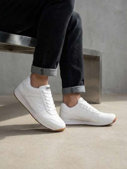  Zapatos mujer hombre casuales de ecopiel blanco basicos zapatilla  PANAM botín planos de gran calidad unisex tenis moda urbano 22mx 25mx ideal para combinar con todo skate choclo gym cómodos blanco urbano casual deportivo 010417