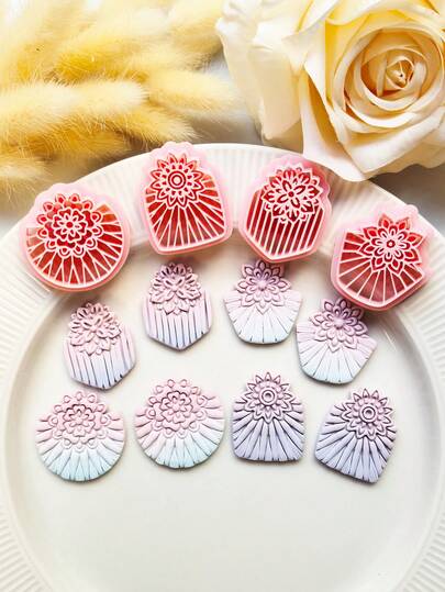 Floral Tassels Shape Polymer Clay Cutter Mold With High Precision Diy Handcrafted Earring Jewelry Soft Clay Mold Tools, Precision Knife Molds - Craft Supplies - For Jewelry Makers & Crafters - Perfect Gift For Diy Enthusiasts
