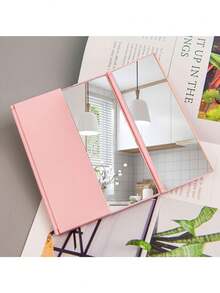 Gương gấp 3 cánh, góc nhìn 360°, mặt kính ABS, gương cầm tay thích hợp cho cắt tóc, cạo râu, trang điểm, gương trong suốt chống sương mù độ nét cao, có thể gập lại, di động, dễ sử dụng, thích hợp cho trang điểm, du lịch, làm quà tặng, không cần pin. - Nhiều màu - Xem 12