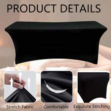 Lash Bed Cover Sheet 6FT Black Spa Bed Cover Fitted SPA Message Salon Table Reusable Lash Extension Bed Linens Sheet For Spa Salon - Multicolor - View 7