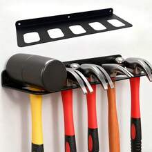 Soporte de pared resistente para martillos, soporte de herramientas de metal resistente, ganchos para herramientas de alta capacidad de carga para garaje, taller. - negro - Ver 3