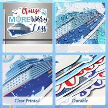 12pcs Cruise Ship Door Magnets, Nautical Theme Boat & Car Refrigerator Magnet Stickers, Anchor Pattern Cruise Cabin Fridge Magnetic Decor, Suitable For Carnival Cruise Party - 12Pcs - View 5