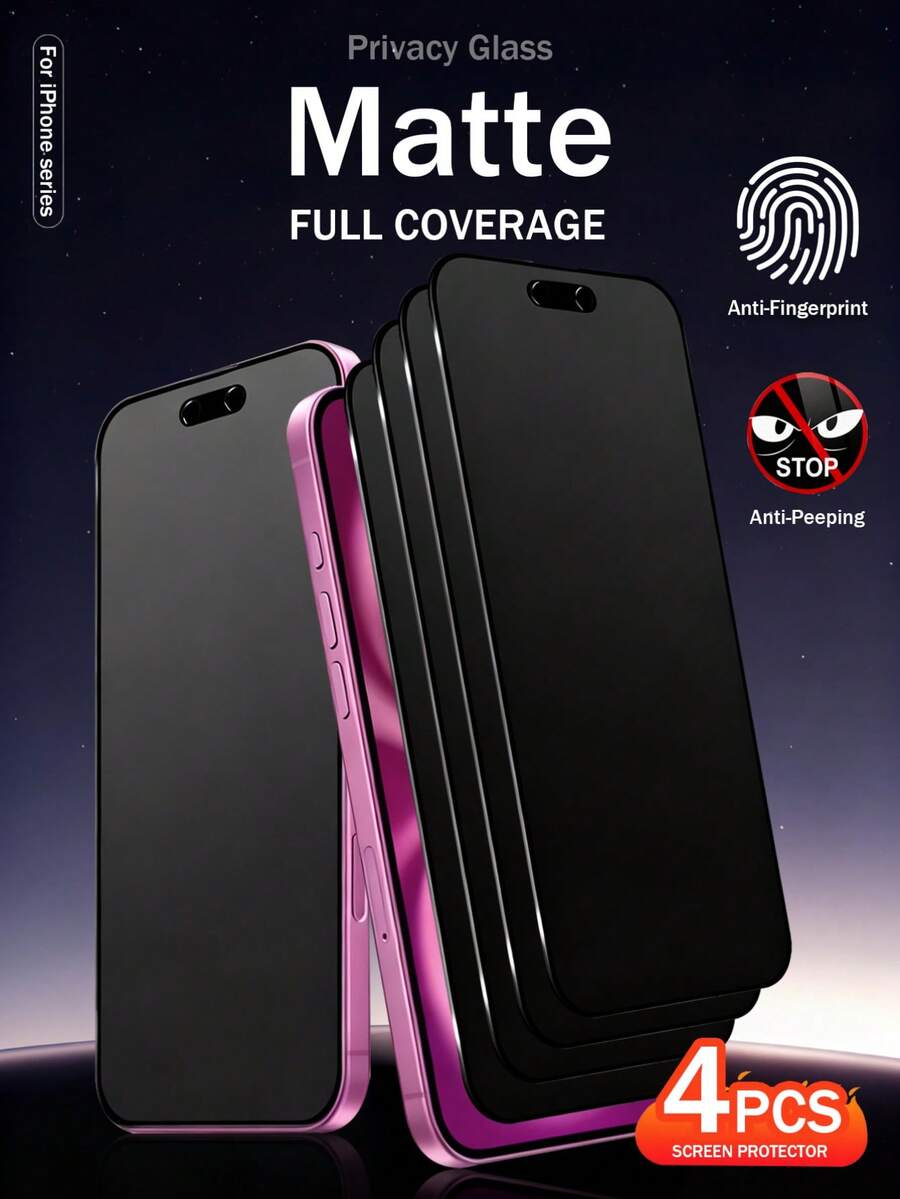 Yezodawee Película de privacidad antirreflectante y resistente a los golpes, protector de pantalla de vidrio templado mate de privacidad 9H, película de vidrio templado mate de privacidad antirreflectante, protector de pantalla de vidrio mate antihuellas de 2.5D, protector de pantalla de vidrio mate antirreflectante compatible con iPhone 16ProMax/16Plus/iPhone15ProMax/14/13/12/11/XR/X/XS/7/8, regalo de cumpleaños de primavera