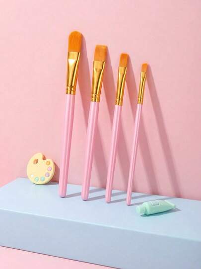 画笔套装，10 支丙烯画画笔，油画水彩丙烯画笔，艺术家画笔，适用于身体面部岩石画布，儿童成人绘画艺术工艺品用品，腮红