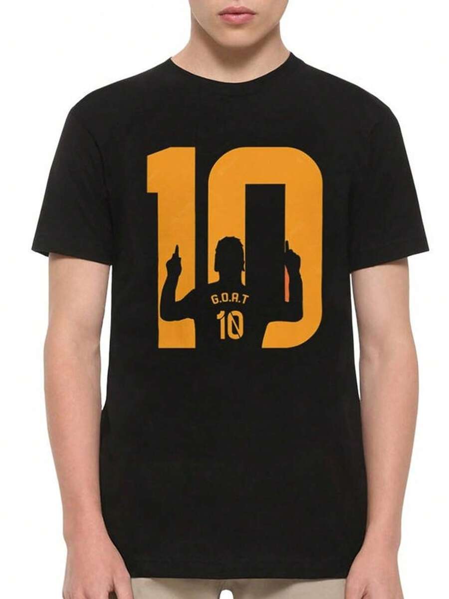 Lionel Me Ssi GOAT T-Shirt, Men's And Women's Sizes - màu đen - Xem 1