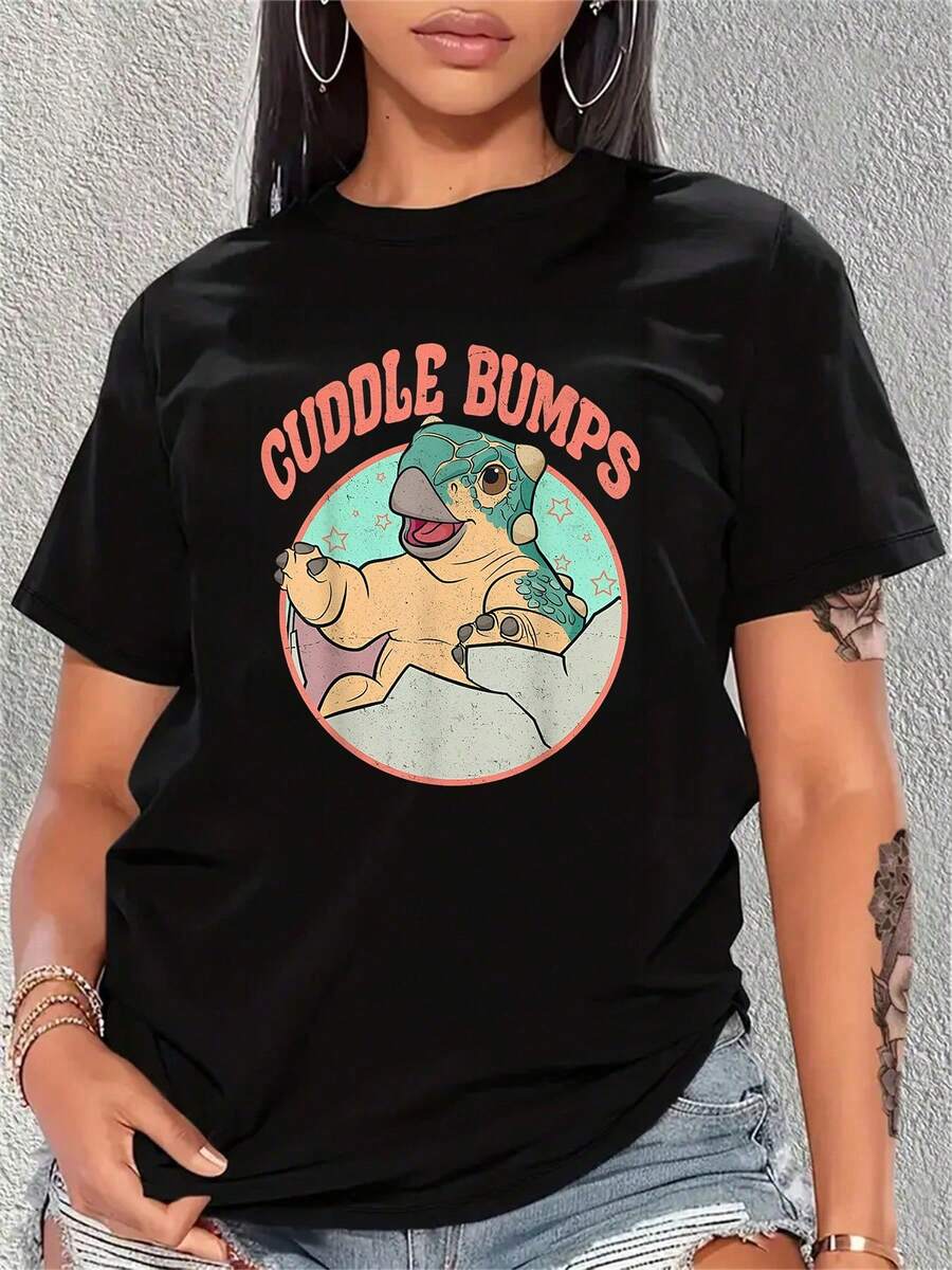 Camp Cretaceous Bumpy Cuddle Bumps Portrait-Shirt - Black - View 1
