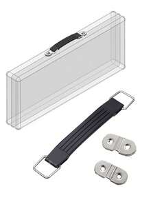 1pc Replacement Luggage Handle, Rubber Grip With Metal Cover, Suitable For Suitcases, Bags Or Luggages - Multicolor - View 1