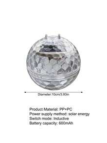 1pc Solar Powered RGB Color Changing Water Floating Light, Solar Powered Pool Light, Suitable For Outdoor Pond, Fish Pond, Swimming Pool, Hot Tub, Pond And Garden Decor, Solar Swimming Pool Light, Outdoor Atmosphere Lighting - Clear - View 11