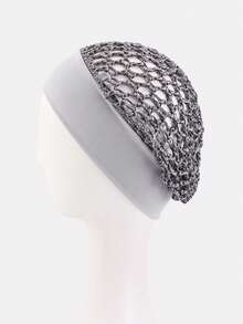 1pc Women's Elastic Wide-Brim Hair Net Sleeping Cap, Hair Care Protective Cover Suitable For Daily Use - Multicolor - View 17