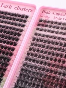 CMAYOME 384/544pcs C-Curl Mixed Length 8-16mm Fluffy & Lightweight Natural Eyelash Extension Kit, Reusable Eyelash Clusters, C-Curl Individual False Eyelashes - Pink - View 6