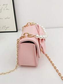 儿童时尚小号女童斜挎包幼儿公主迷你方包多功能女童单肩包 - 粉色 - 查看 5